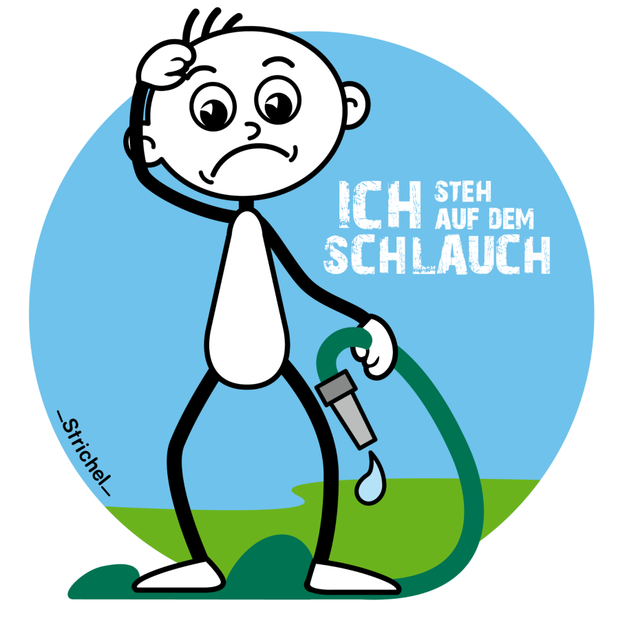 Auf dem Schlauch stehen